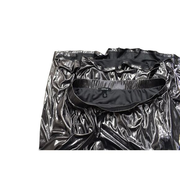 Torrid Gray A-Line Midi Skirt Size 0 Polyester sparkly Waist stretch pockets - Picture 6 of 7